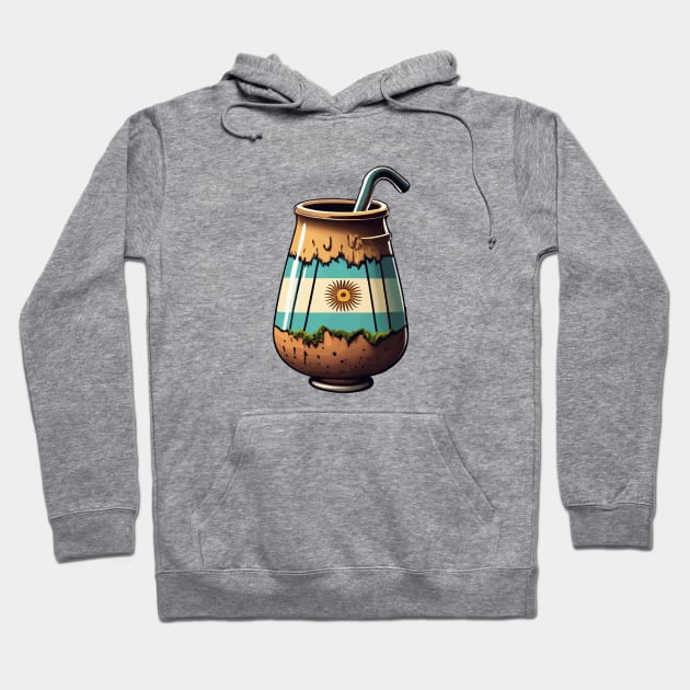 Yerba Mate Argentina Flag Hoodie by MonkaGraphics